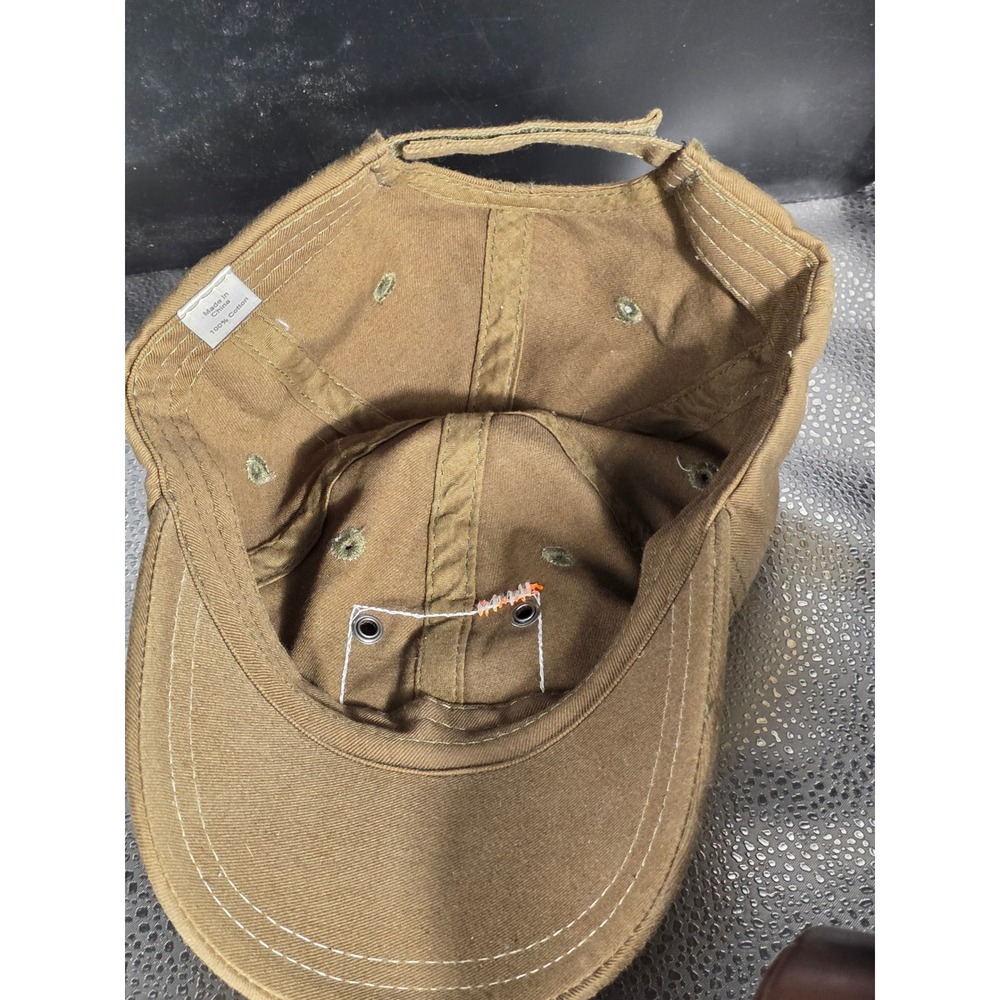 The Home Depot Hat Olive Green Canvas Rivet Patch Strapback Distressed Dad Cap - Picture 9 of 9